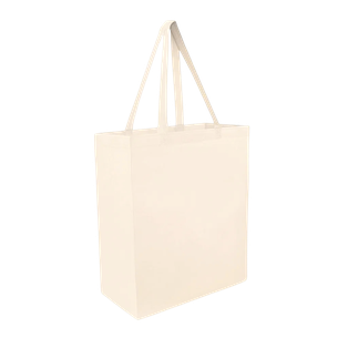 bolsa, tela ecológica, crema, 40*35*12 centimetros, con fuelle