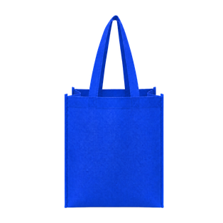 bolsa, tela ecológica, azul reflex, 40*35*12 centimetros, con fuelle cosida
