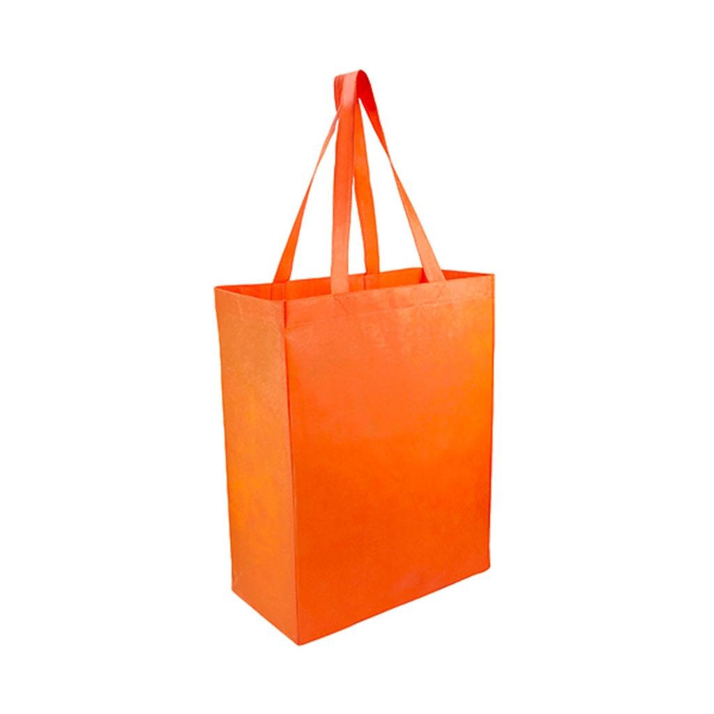 [P240051] bolsa, tela ecológica, anaranjado, 40*35*12 centimetros, con fuelle cosida