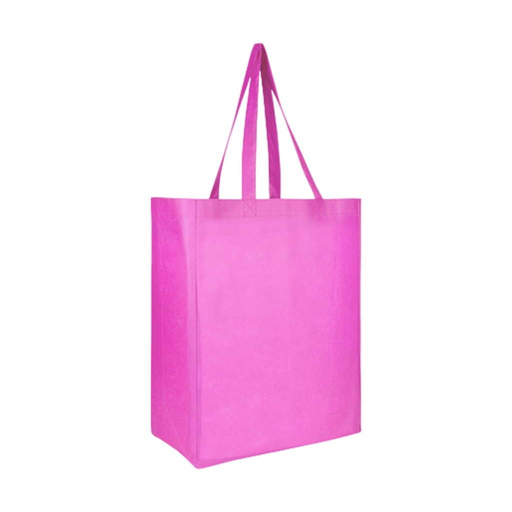 [P240021] bolsa, tela ecológica, rosado, 40*35*12 centimetros, con fuelle cosida