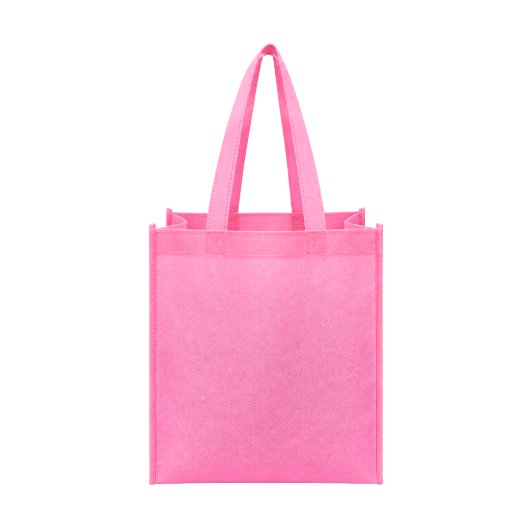 [P240021] bolsa, tela ecológica, rosado, 40*35*12 centimetros, con fuelle cosida