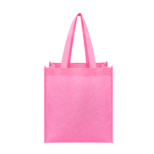 bolsa, tela ecológica, rosado, 40*35*12 centimetros, con fuelle cosida