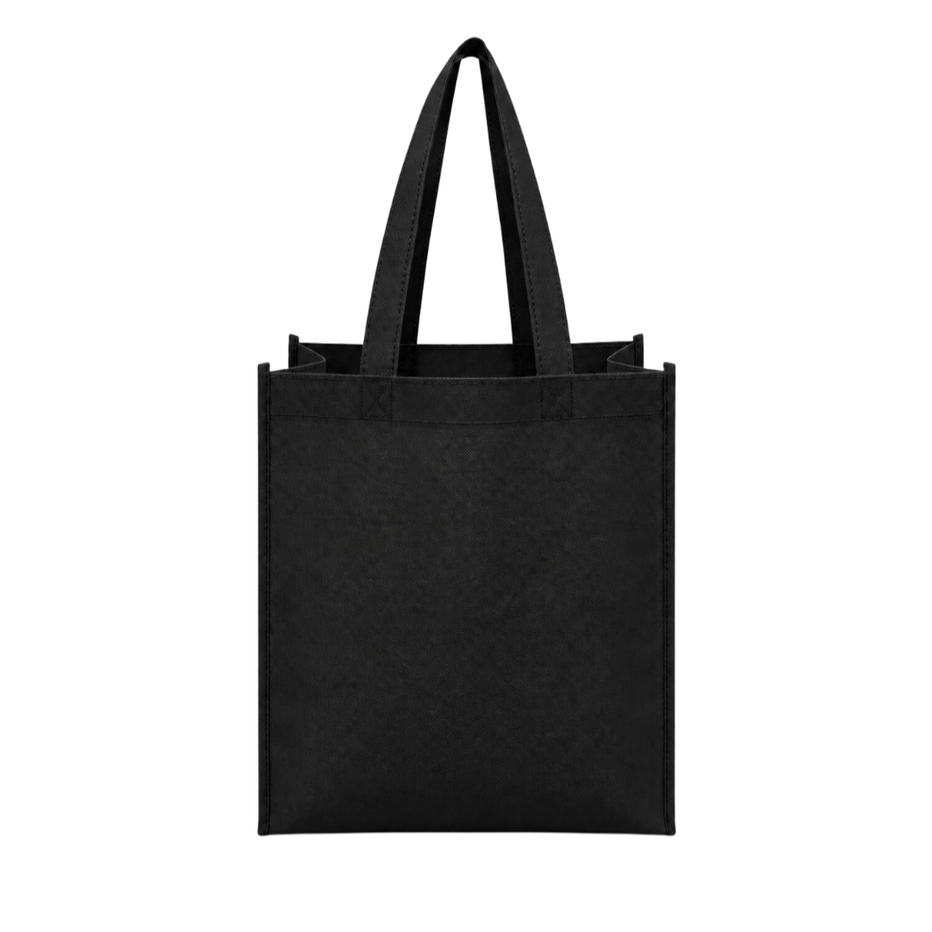 [P240142] bolsa, tela ecológica, negro, 40*35*12 centimetros, con fuelle cosida