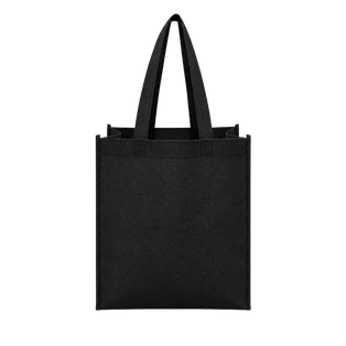 bolsa, tela ecológica, negro, 40*35*12 centimetros, con fuelle cosida