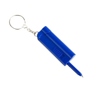 llaveros, plástico, azul,  nd, con lapiz