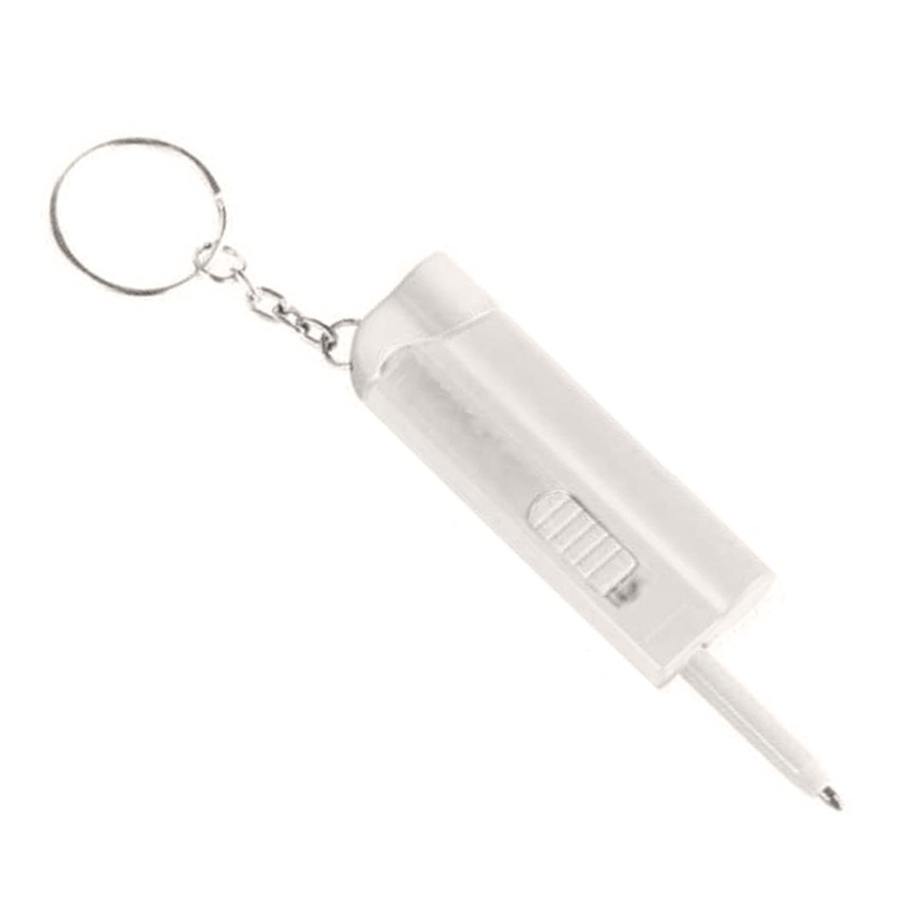 [P220233] llaveros, plástico, blanco,  nd, con lapiz