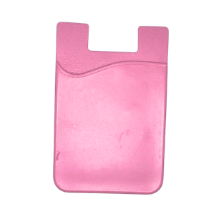 tarjetero adhesivo de silicon rosado 5.5*8cm para celular