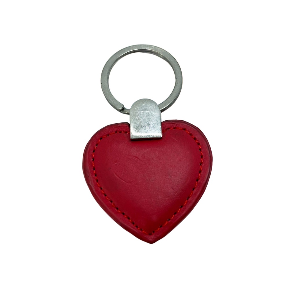 [P240493] llaveros, cuero, rojo,  nd, en forma de corazòn