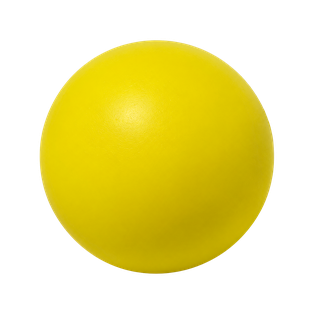 antiestres, poliuretano, amarillo, 6.3 centimetros, pelota