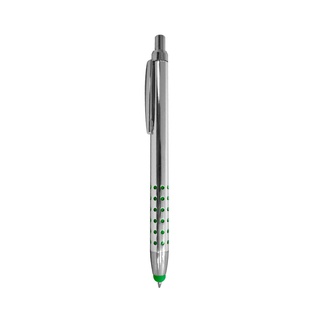 lapiceros, imitacion metal, verde, 14 centimetros, con diseño de puntos