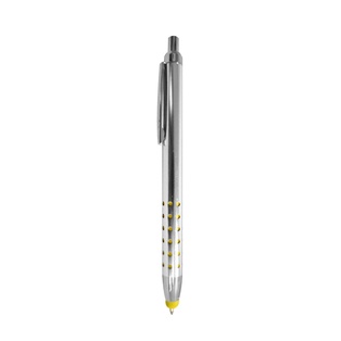 lapiceros, imitacion metal, amarillo, 14 centimetros, con diseño de puntos,