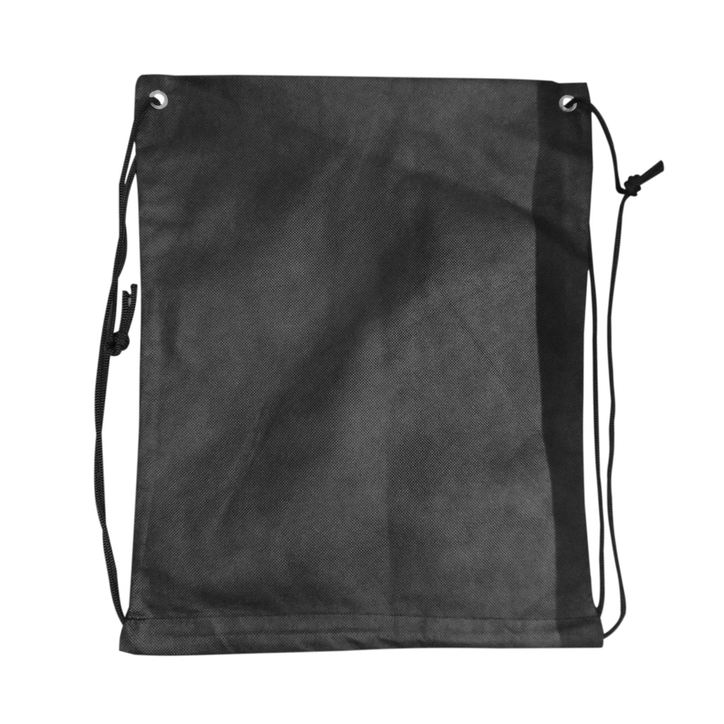 [P240649] bolsa tipo mochila, tela ecológica, negro, 32*42 centimetros, cosida