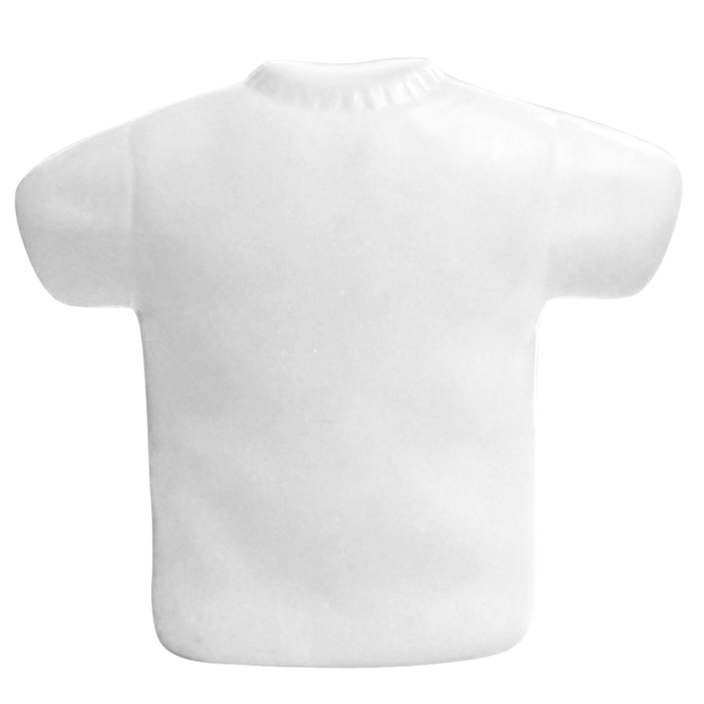 [P220186] antiestress, poliuretano, blanco, 8.8*8*3.2cm centimetros, en forma de camisola