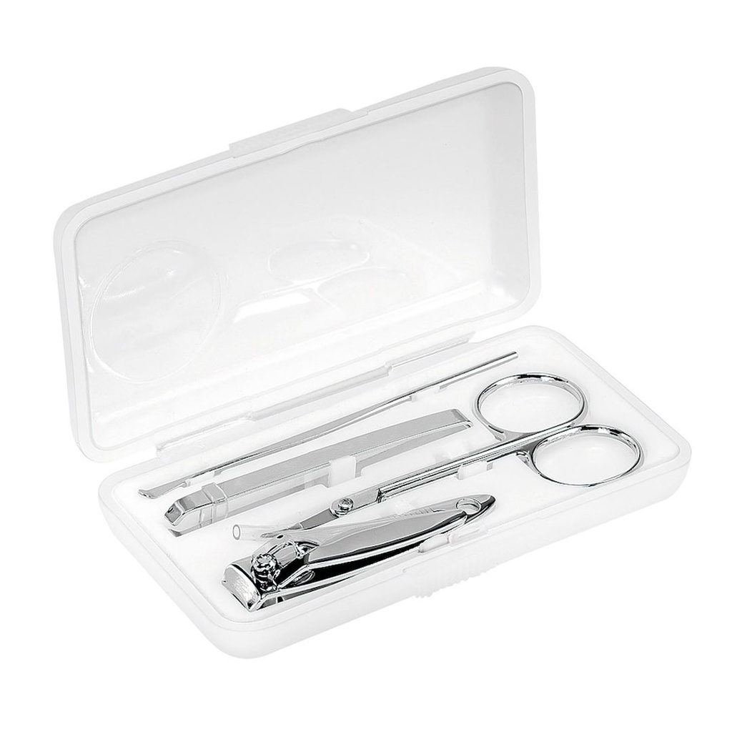 [B662044] set, acero inoxidable, blanco, para manos y pies nd, 4 pcs en caja plastica,,,,