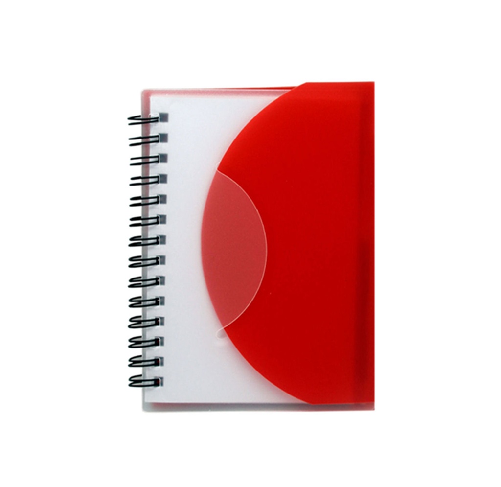 [P265828] libretas, papel, rojo,  nd, doble espiral, 60 hojas, bullet