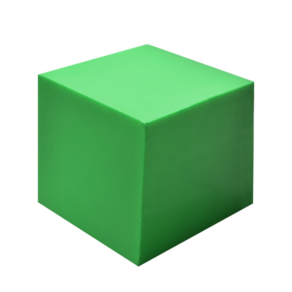 [P220607] antiestress, poliuretano, verde, 5.5*5.5 centimetros, cubo
