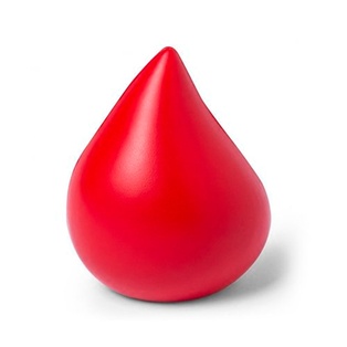 antiestres, pu, rojo, 8*6 centimetros, forma de gota,