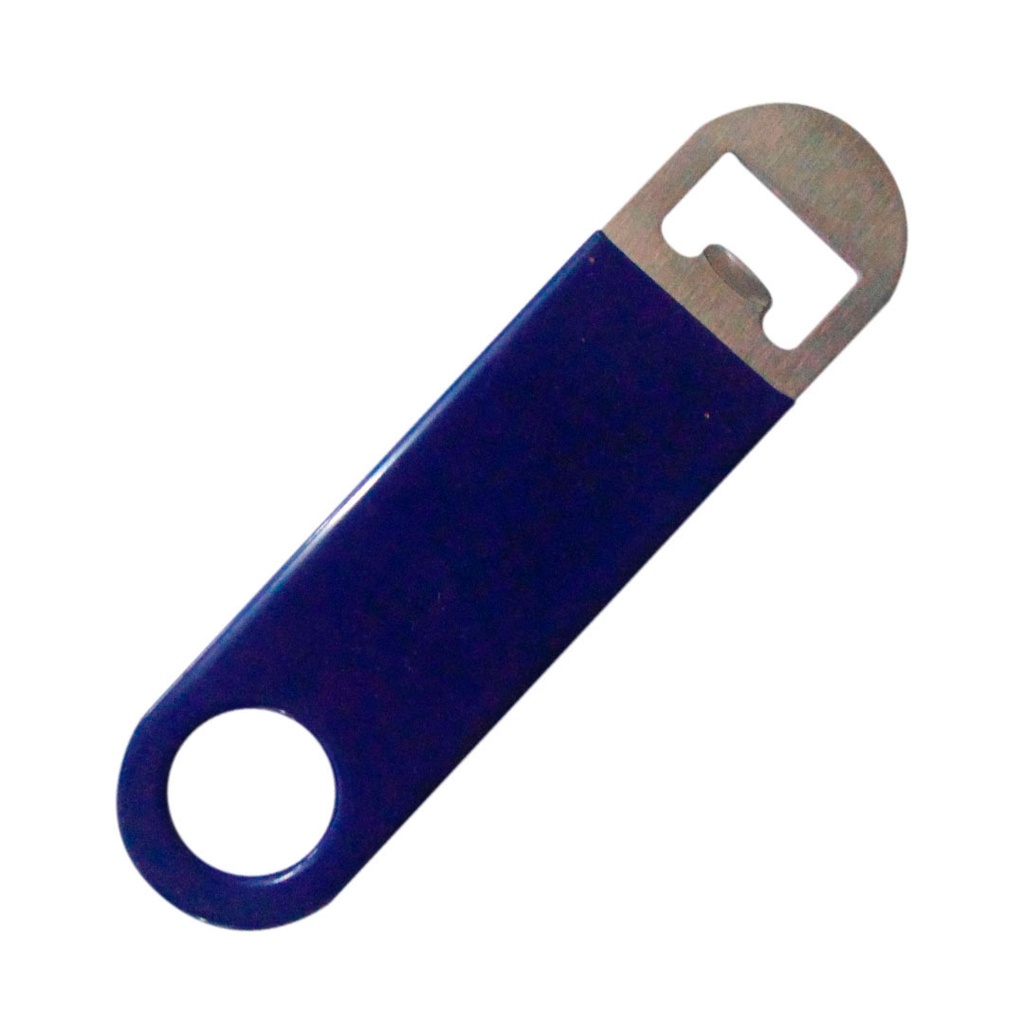 [P220615] destapador, acero inoxidable, azul reflex, 12*3 centimetros, doble