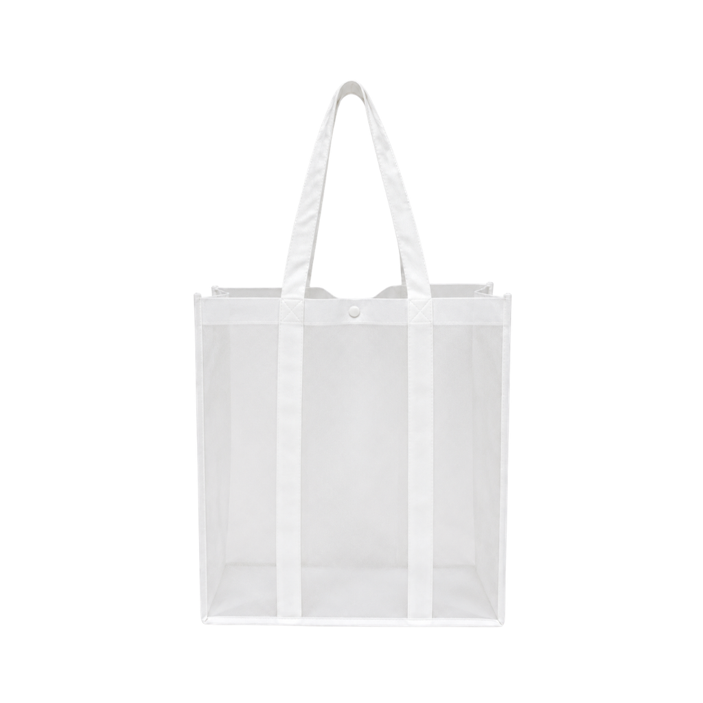 [P240598] bolsa, tela ecológica, blanco, 40*35*12cm centimetros, reforzada con agarrador