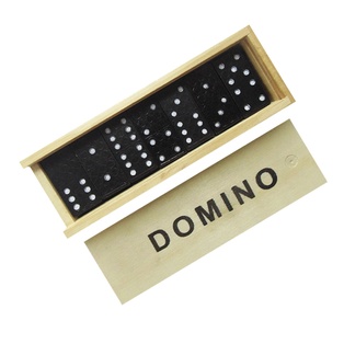 juego de dominó en caja de madera de 14*4.8*2.8cm