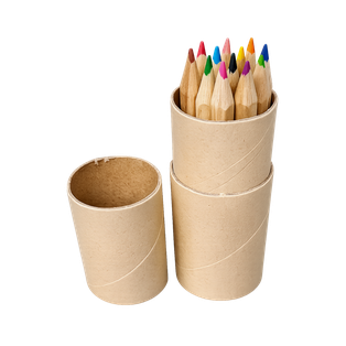 bote de crayones de madera, cartón, , 10.2*3.2 centimetros, 12 colores
