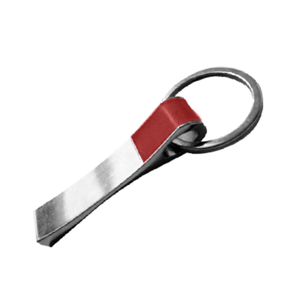 [P240678] llaveros, aleación de metal, rojo, 1.4*6.4 centimetros, rectangular con cuerpo plateado
