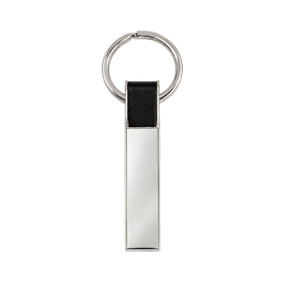 llaveros, aleación de metal, negro, 1.4*6.4 centimetros, rectangular con cuerpo plateado