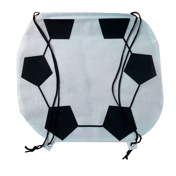 [P285971] mochila, tela ecológica, blanco, 43*36 centimetros, diseño pelota