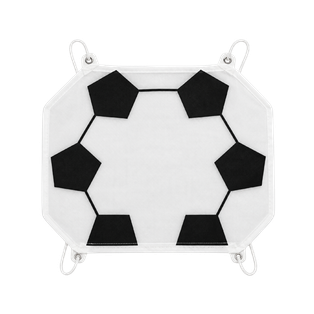 mochila, tela ecológica, blanco, 43*36 centimetros, diseño pelota