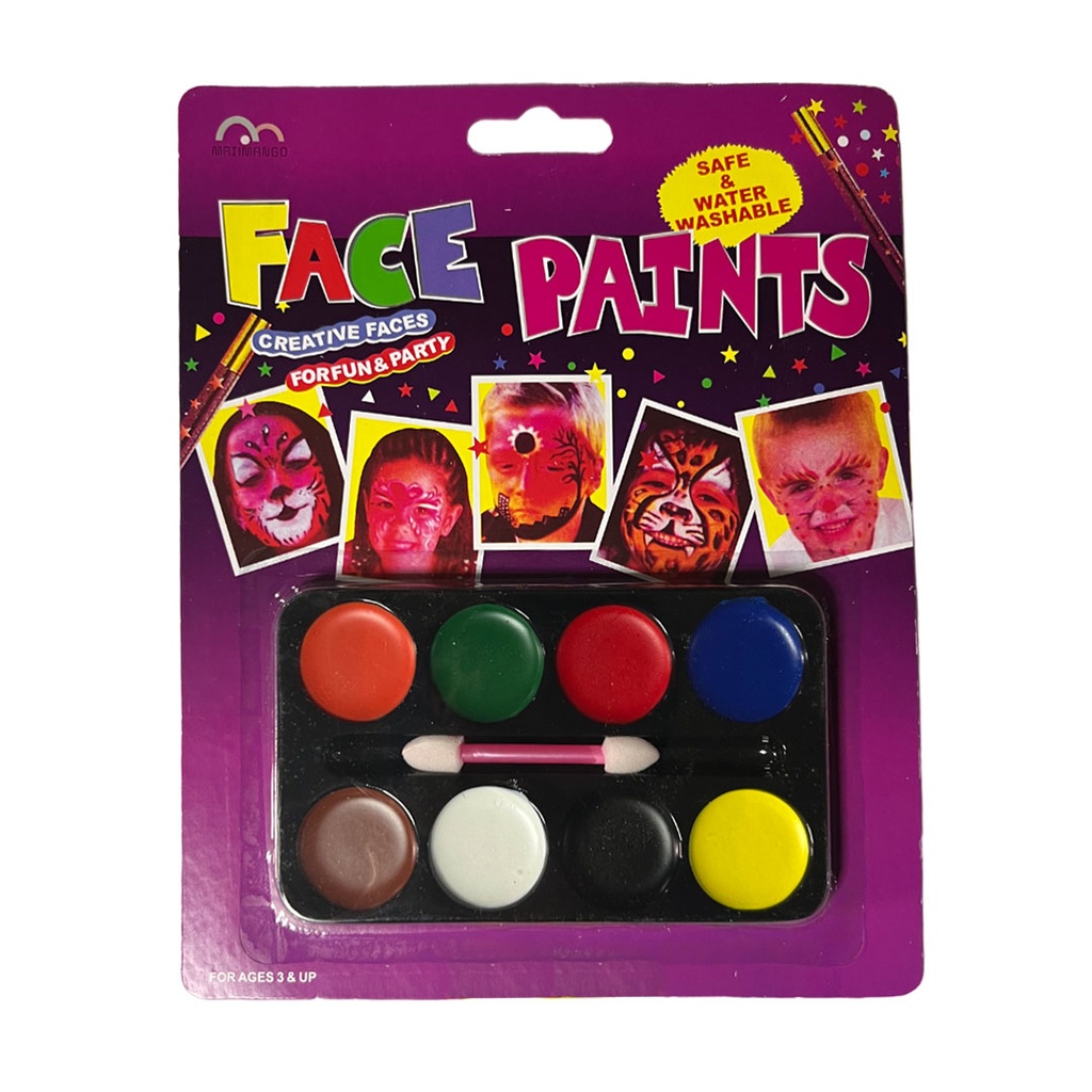 [F420614] set de 8 pastillas de colores para pintacaritas