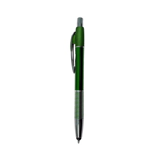 lapiceros, metal, verde,  nd, con botón y argollas
