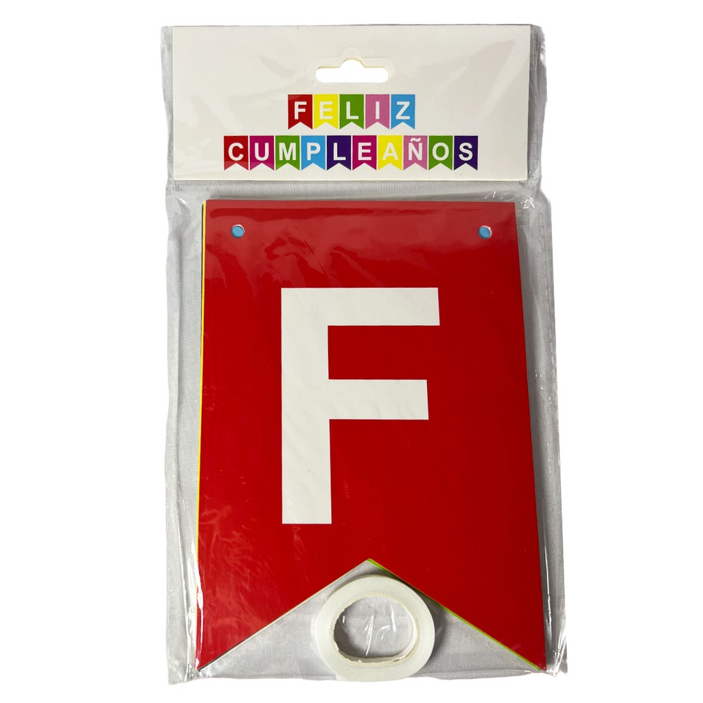 [F441142] banner, papel, surtido, 14*24 centimetros, feliz cumpleaños