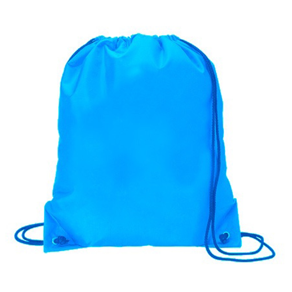 [P240112] bolsa, tafeta, celeste (baby blue), 34*43 centimetros, tipo mochila