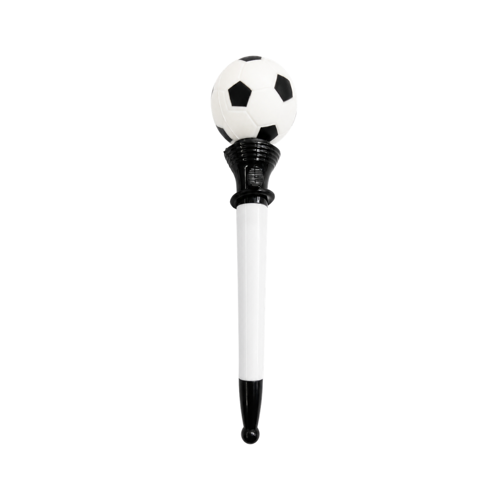[P280337] lapiceros, plástico, , 17 cm blanco con , negro, con pelota saltarina