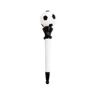 lapiceros, plástico, , 17 cm blanco con , negro, con pelota saltarina