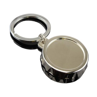 llavero destapador, , plateado, 7*63.5 centimetros, de aliacion de zinc forma de tapita