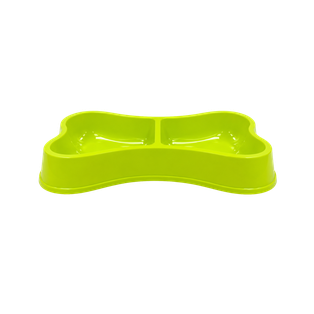 plato, plástico, verde, 13*24.2*3.2 centimetros, dos divisiones forma hueso