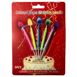 vela, cera, surtido, 8 centimetros, con llama de color