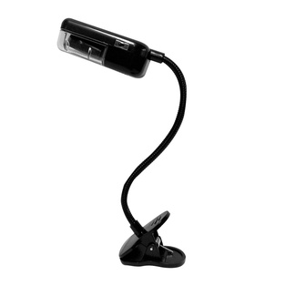 lampara, plástico, negro, 22*3 centimetros, flexible para escritorio