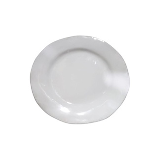 plato, cerámica, blanco, 9 pulgadas, ovalado