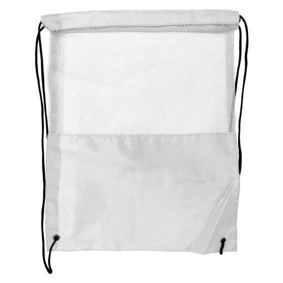 [P240712] mochila, tafeta, blanco, 43*34 centimetros, con malla
