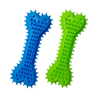 mordelon de caucho, plástico, surtido, 6*16 centimetros, para perro