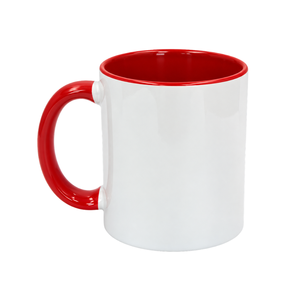[P294597] taza, cerámica, rojo, 8.2* h9.5 cm 11 oza , para sublimar color en interior y oreja