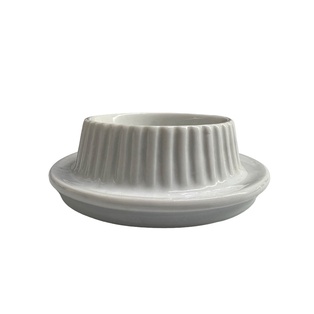 mantequillera, cerámica, blanco, 4 pulgadas, redonda