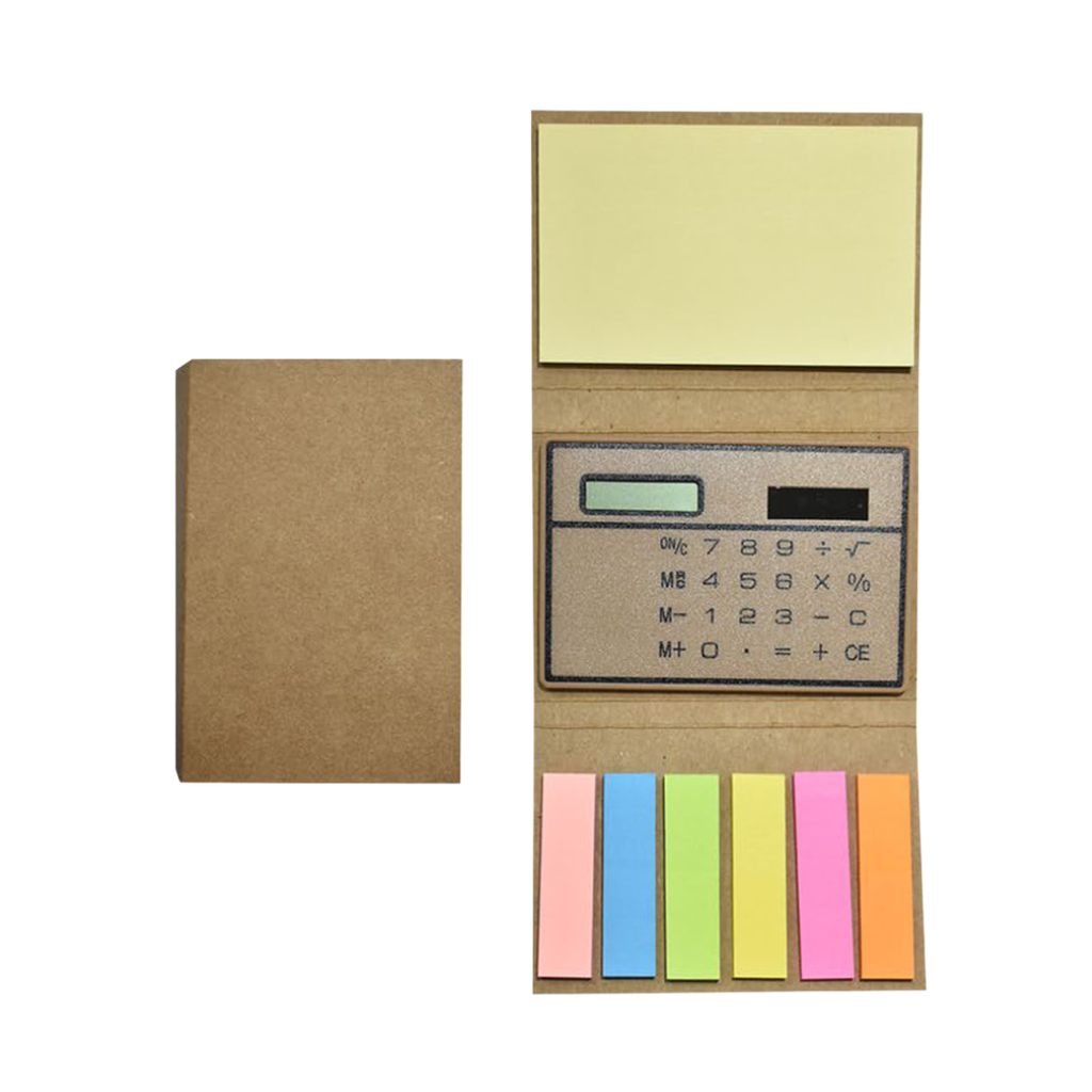 [P280413] libretas, papel, color natural, 9*19 centimetros, ecologica con calculadora