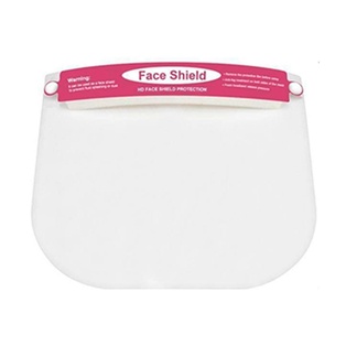 protector facial, plástico, rosado, 25*17 centimetros,