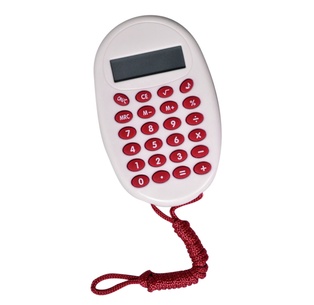 calculadora digital con pita roja