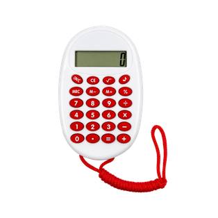 calculadora digital con pita roja