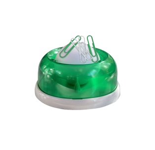 porta clip, plástico, verde,  nd, redondo con clips