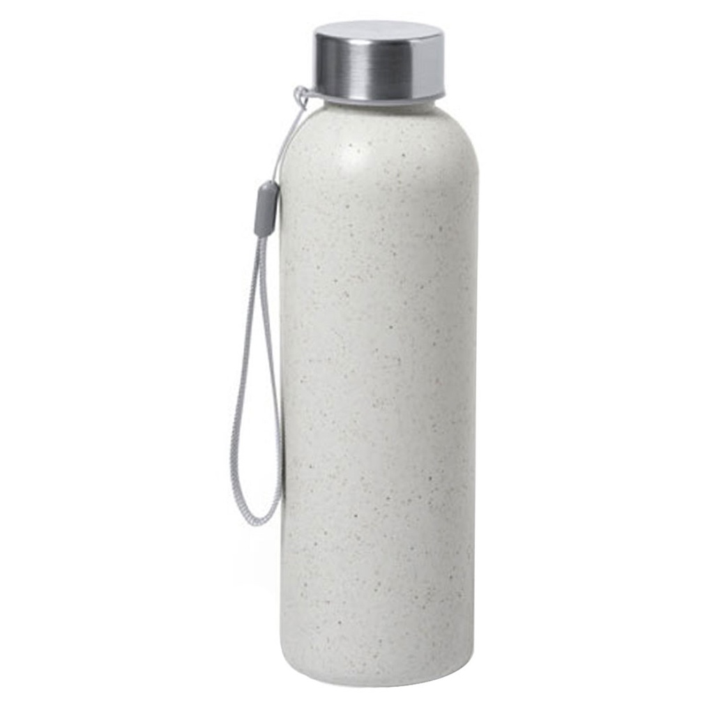 [P251154] pachon, fibra de bambu y plastico, color natural, 500 mililitro, sello de silicon y tapa de acero